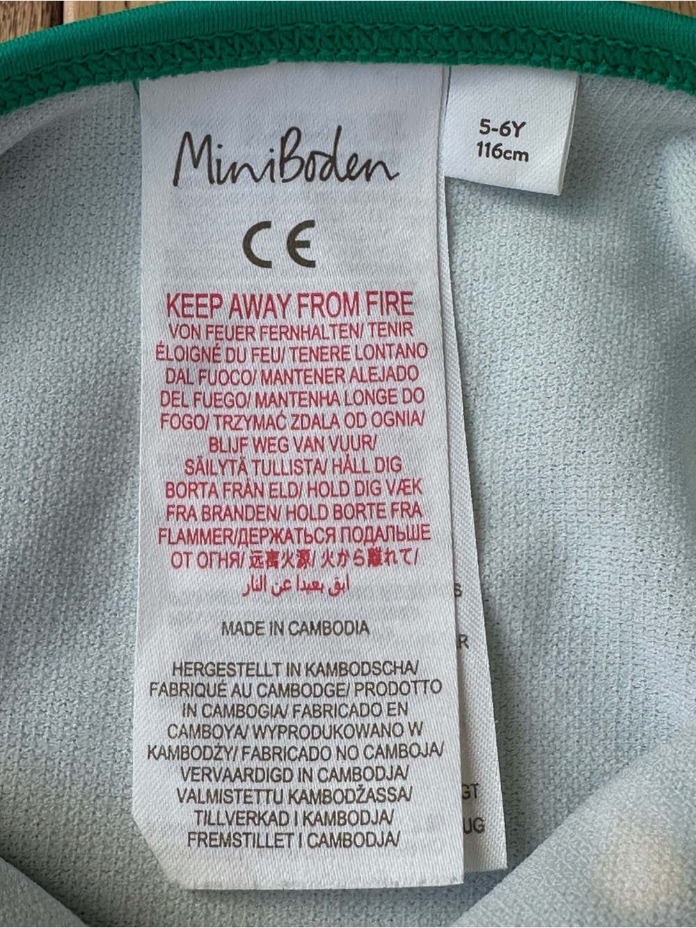 Mini Boden Butterfly Appliqué One Piece Swimsuit size 5-6 - Picture 3 of 8
